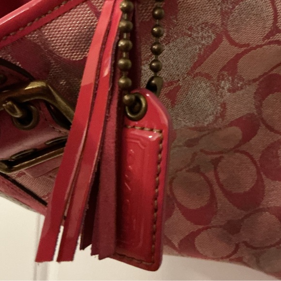 COACH 2005 Rare Vintage Pink & Silver Tie Dye Metallic Tote & Wallet Set Y2K - Picture 6 of 16